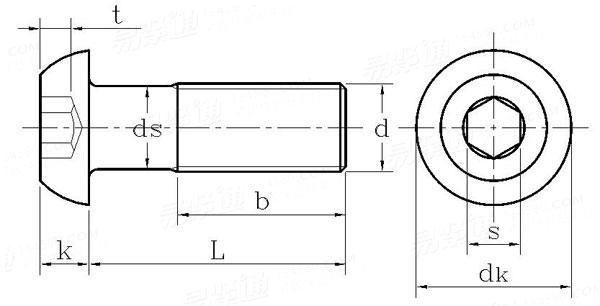 GB70.2內(nèi)六角平圓頭螺釘國標(biāo)號